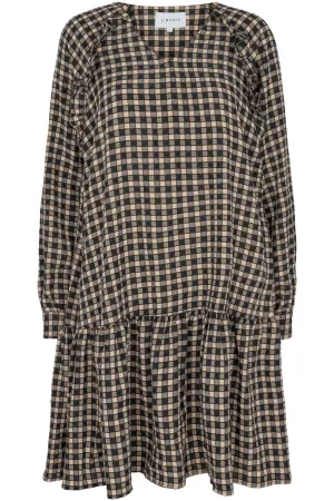 Dana Dress - Black Sand Checked