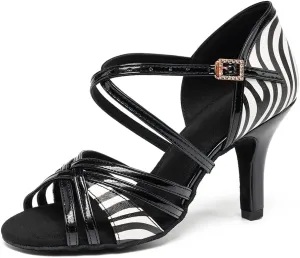 Dance Shoes for Women Latin Ballroom Professional Dancing Heels Shoes Open Toe Salsa Dance Shoes