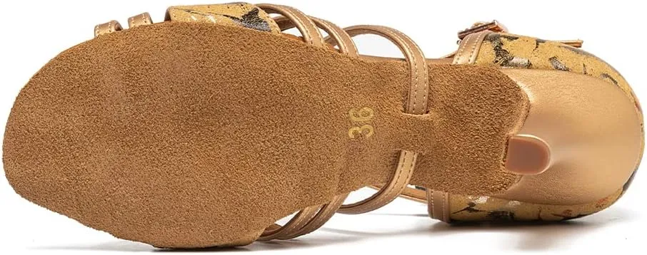 Dance Shoes for Women Latin Ballroom Professional Dancing Heels Shoes Open Toe Salsa Dance Shoes