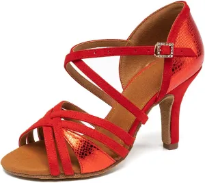 Dance Shoes for Women Latin Ballroom Professional Dancing Heels Shoes Open Toe Salsa Dance Shoes
