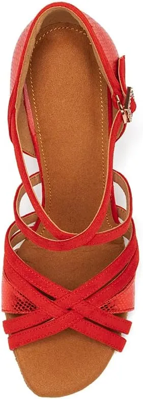Dance Shoes for Women Latin Ballroom Professional Dancing Heels Shoes Open Toe Salsa Dance Shoes