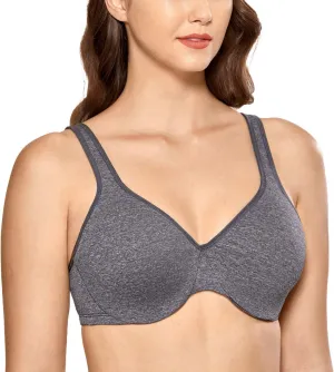 DELIMIRA Women's Minimizer Seamless Full Coverage Underwire Non Padded Bra