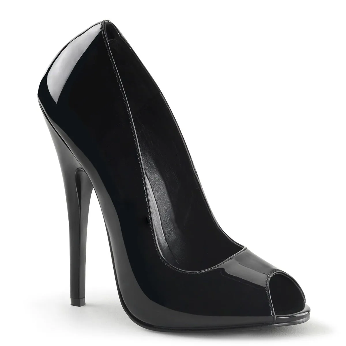 Devious Domina 212 Womens 6" Heel, Court Shoes, Peep-Toe Shoes