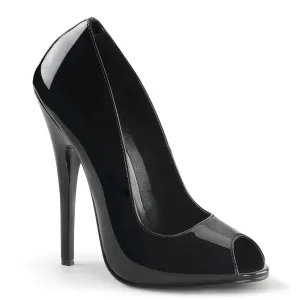 Devious Domina 212 Womens 6" Heel, Court Shoes, Peep-Toe Shoes