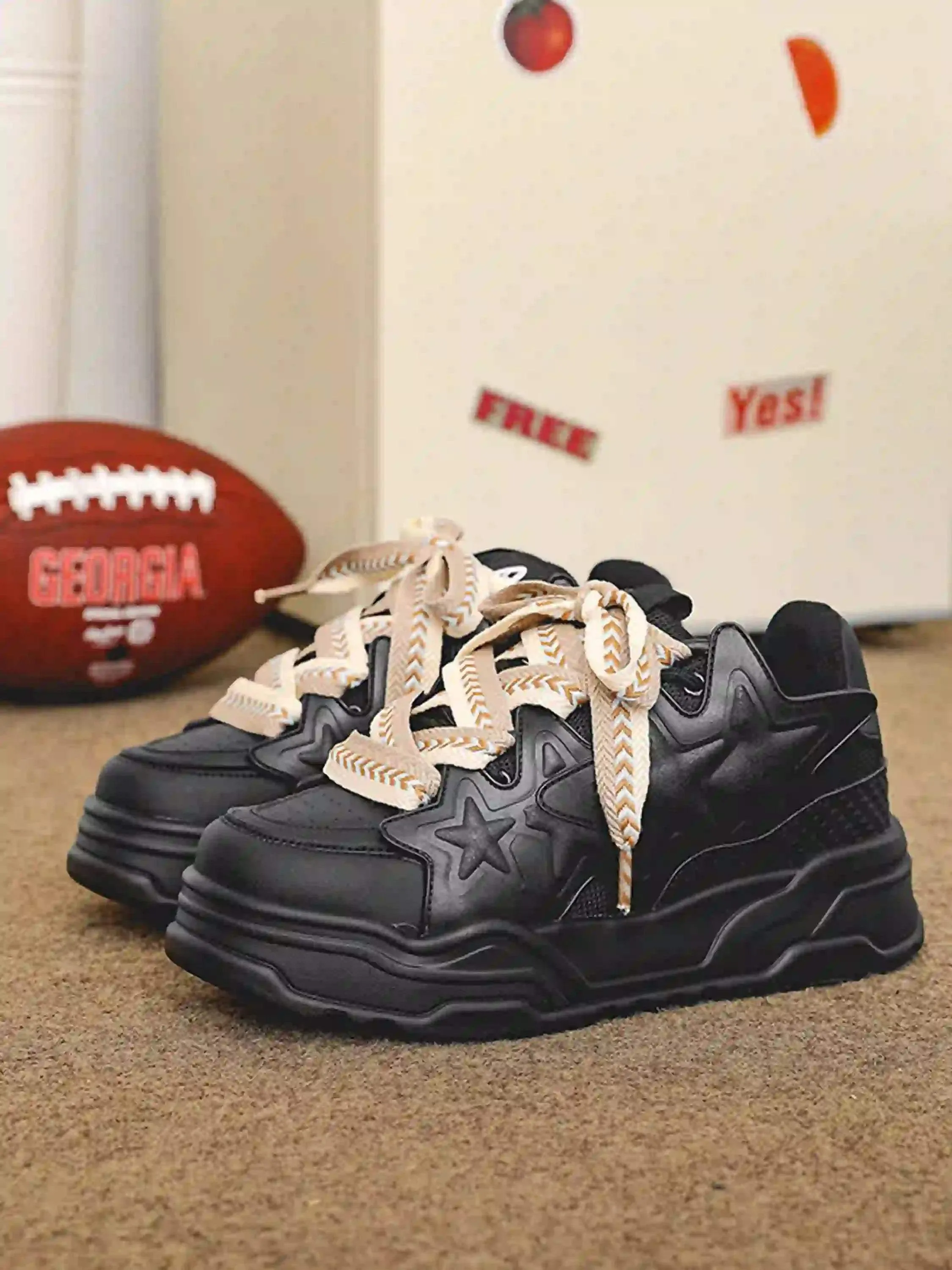 Disguisen Hip-Hop Trendy Star Bread Shoes