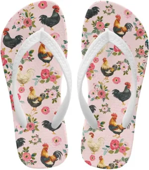 Doojoayie Girls Flip Flops Cute Sandals for Girls Beach Sandals Kids Shower Shoes