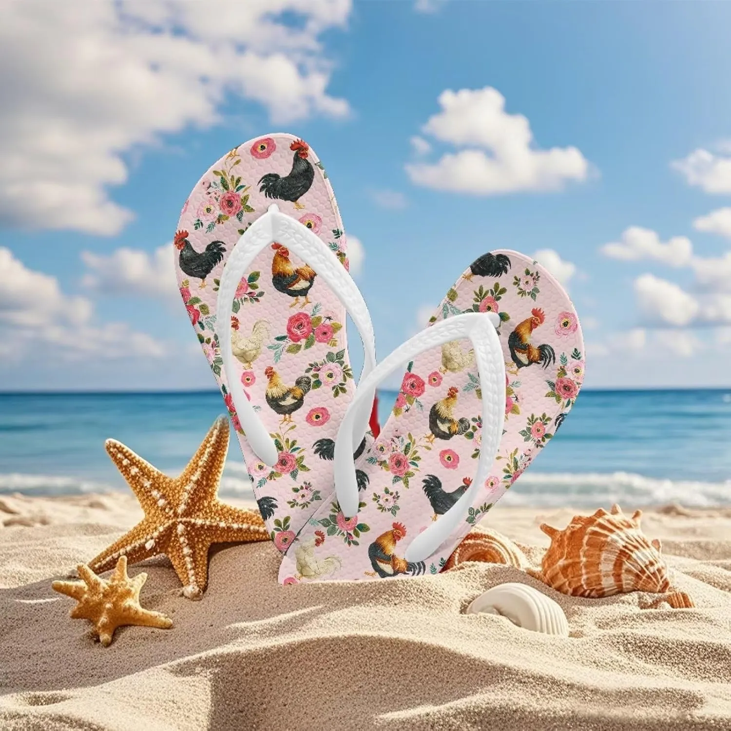 Doojoayie Girls Flip Flops Cute Sandals for Girls Beach Sandals Kids Shower Shoes