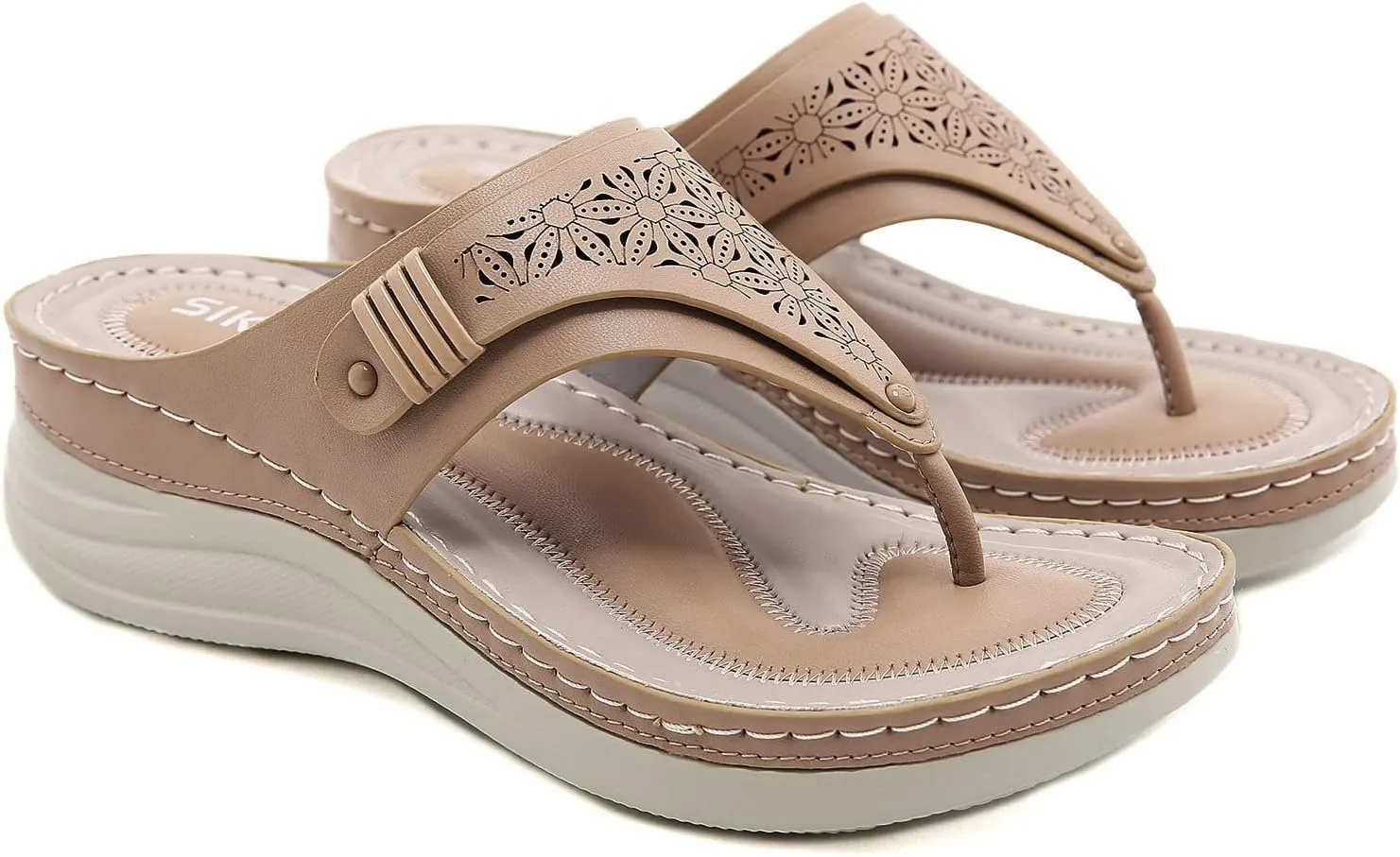 Dressy Sandals for Women, Women Orthopedic Summer Dressy Comfortable Sandals Arch Support Slides Non Slip Flip Flop