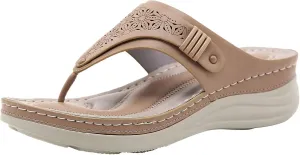 Dressy Sandals for Women, Women Orthopedic Summer Dressy Comfortable Sandals Arch Support Slides Non Slip Flip Flop