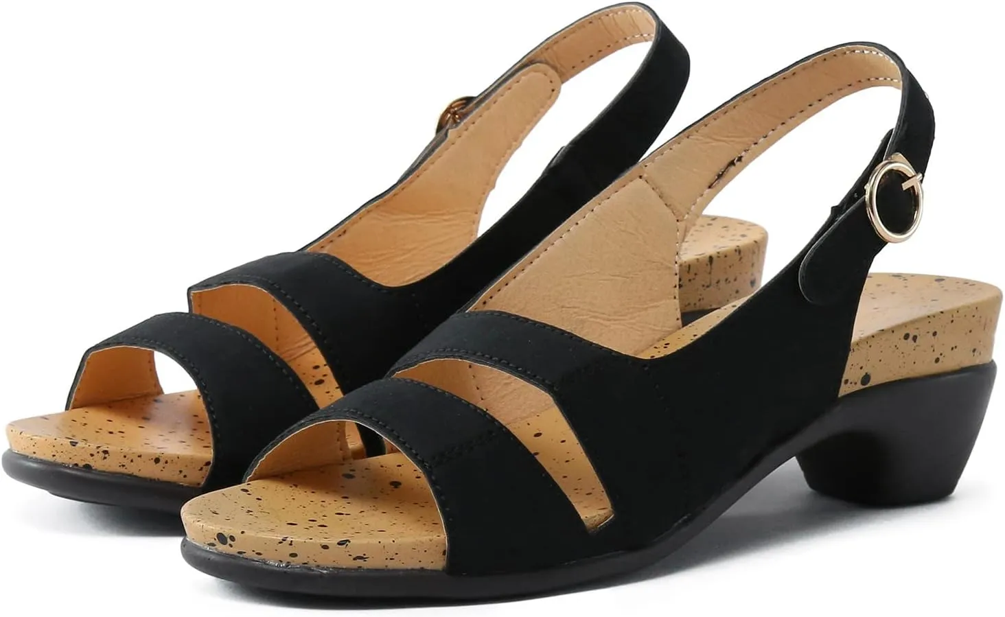 Eduavar Summer Sandals for Women 2023, Wedge Sandals for Women Ultra-Comfy Breathable Sandals Wedge Peep Toe Sandals Shoes