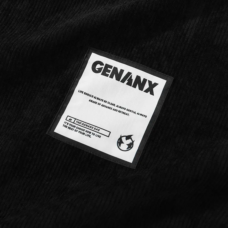 Embroidery Logo Baseball Collar Corduroy Jacket