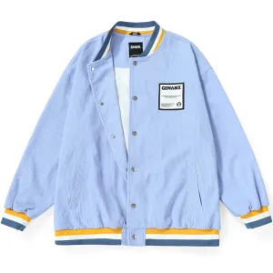 Embroidery Logo Baseball Collar Corduroy Jacket