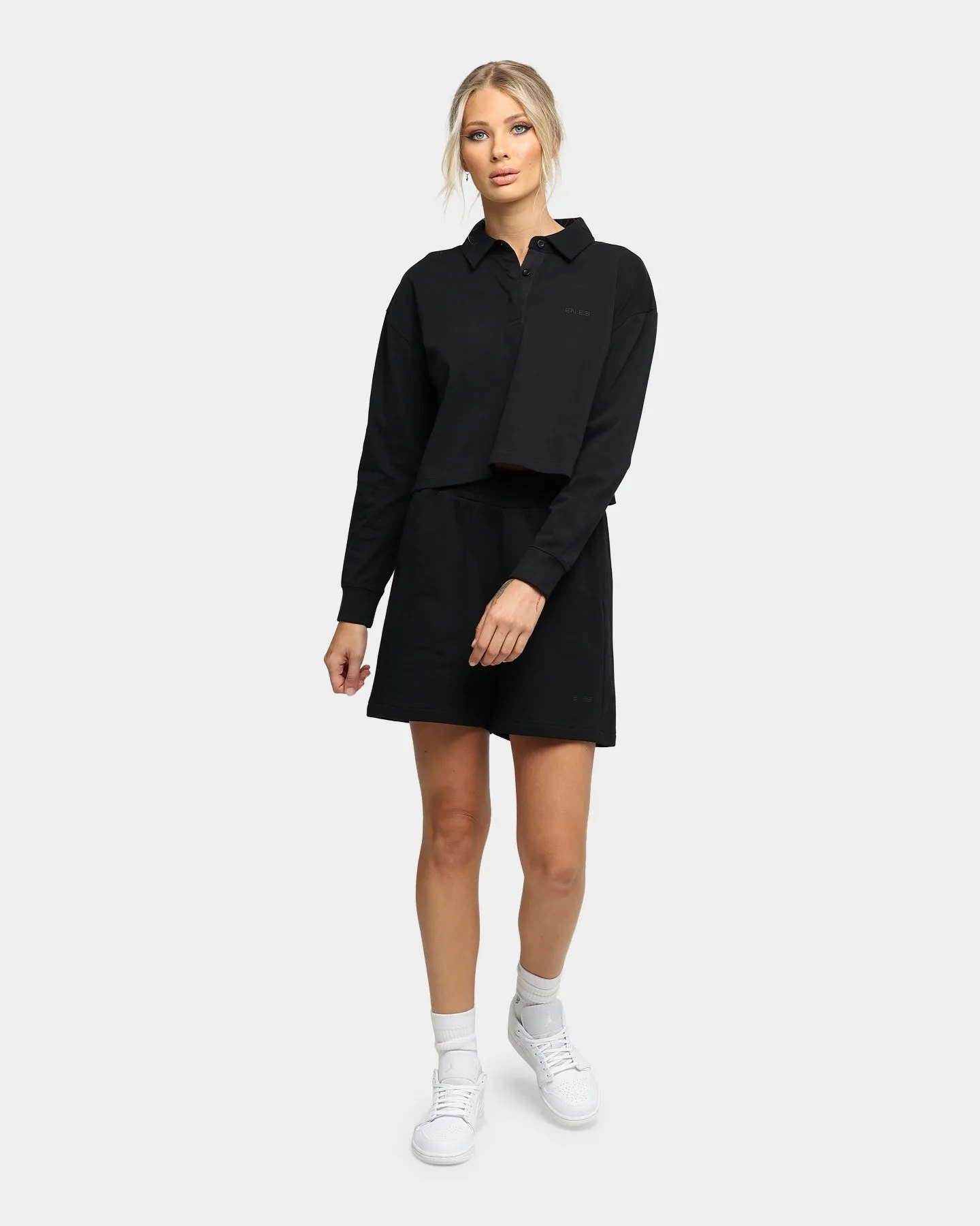 EN ES Women's Endless Rugby Top Black