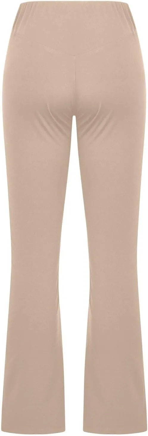 Flared Yoga Pants Women Crossover V Waist Leggings Elastic High Waisted Bootcut Bell Bottoms Stretch Workout Slim Fit Pants