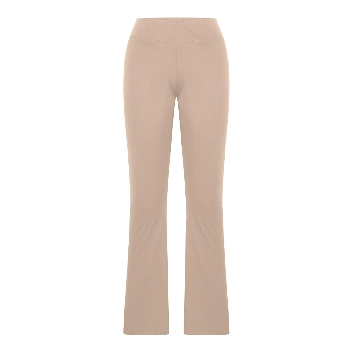 Flared Yoga Pants Women Crossover V Waist Leggings Elastic High Waisted Bootcut Bell Bottoms Stretch Workout Slim Fit Pants