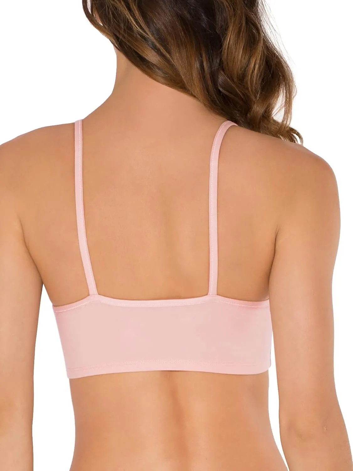 Fruit of the Loom Women's Spaghetti Strap Cotton Sports Bra-All-Day Comfort & Easy Movement
