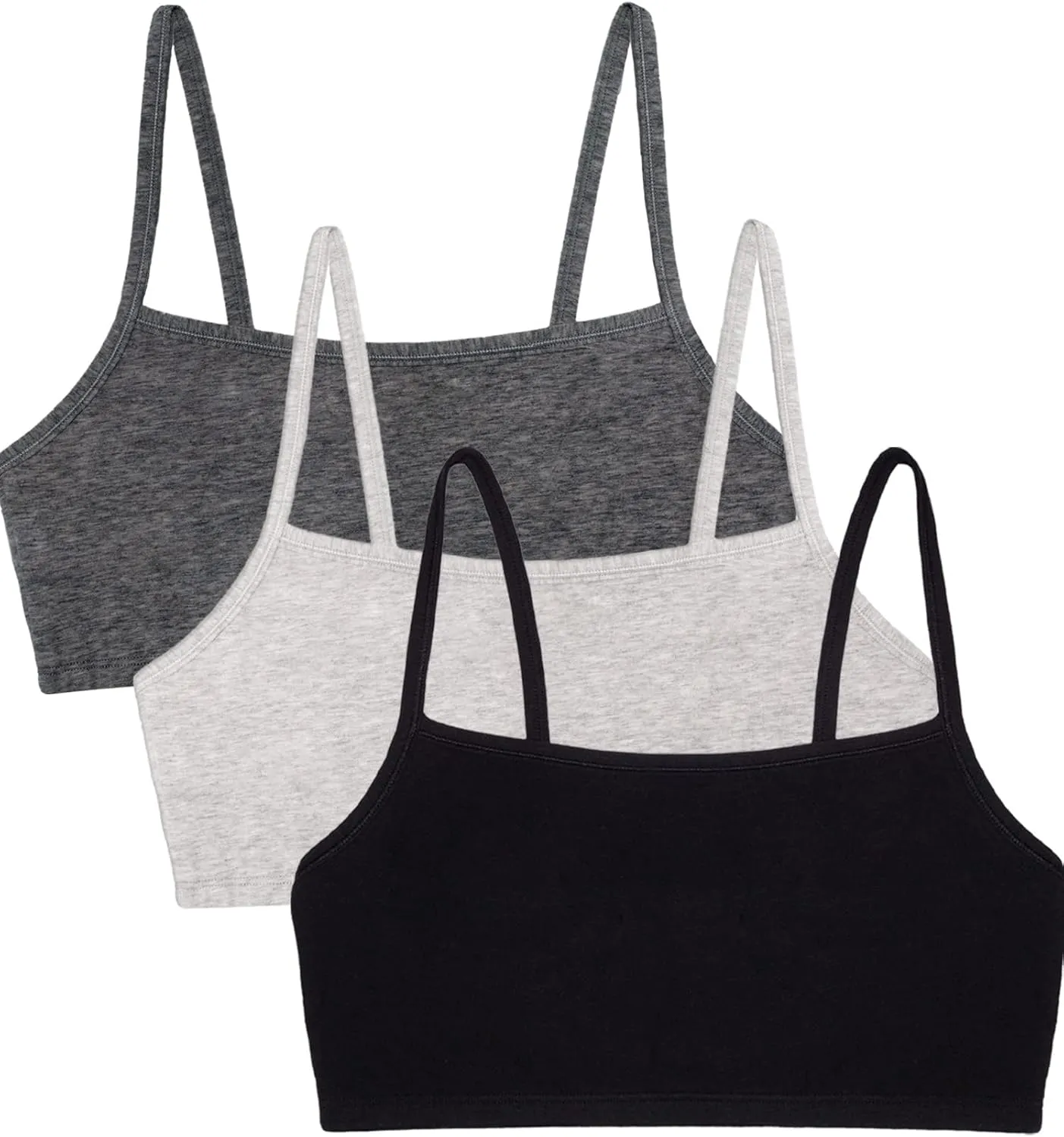 Fruit of the Loom Women's Spaghetti Strap Cotton Sports Bra - All-Day Comfort & Easy Movement
