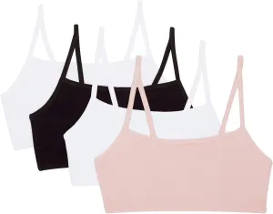 Fruit of the Loom Women's Spaghetti Strap Cotton Sports Bra-All-Day Comfort & Easy Movement
