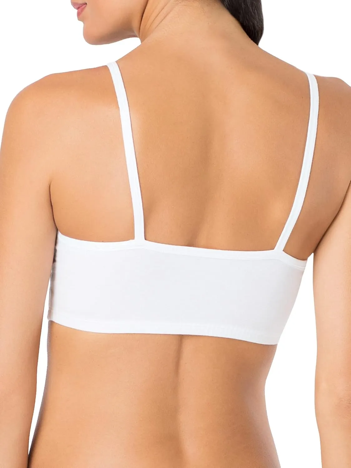 Fruit of the Loom Women's Spaghetti Strap Cotton Sports Bra-All-Day Comfort & Easy Movement