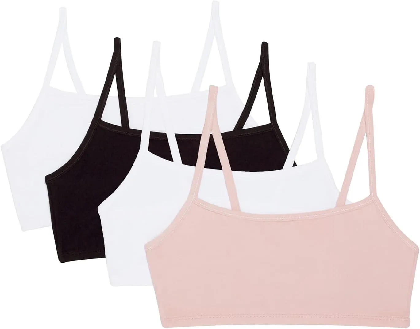 Fruit of the Loom Women's Spaghetti Strap Cotton Sports Bra-All-Day Comfort & Easy Movement