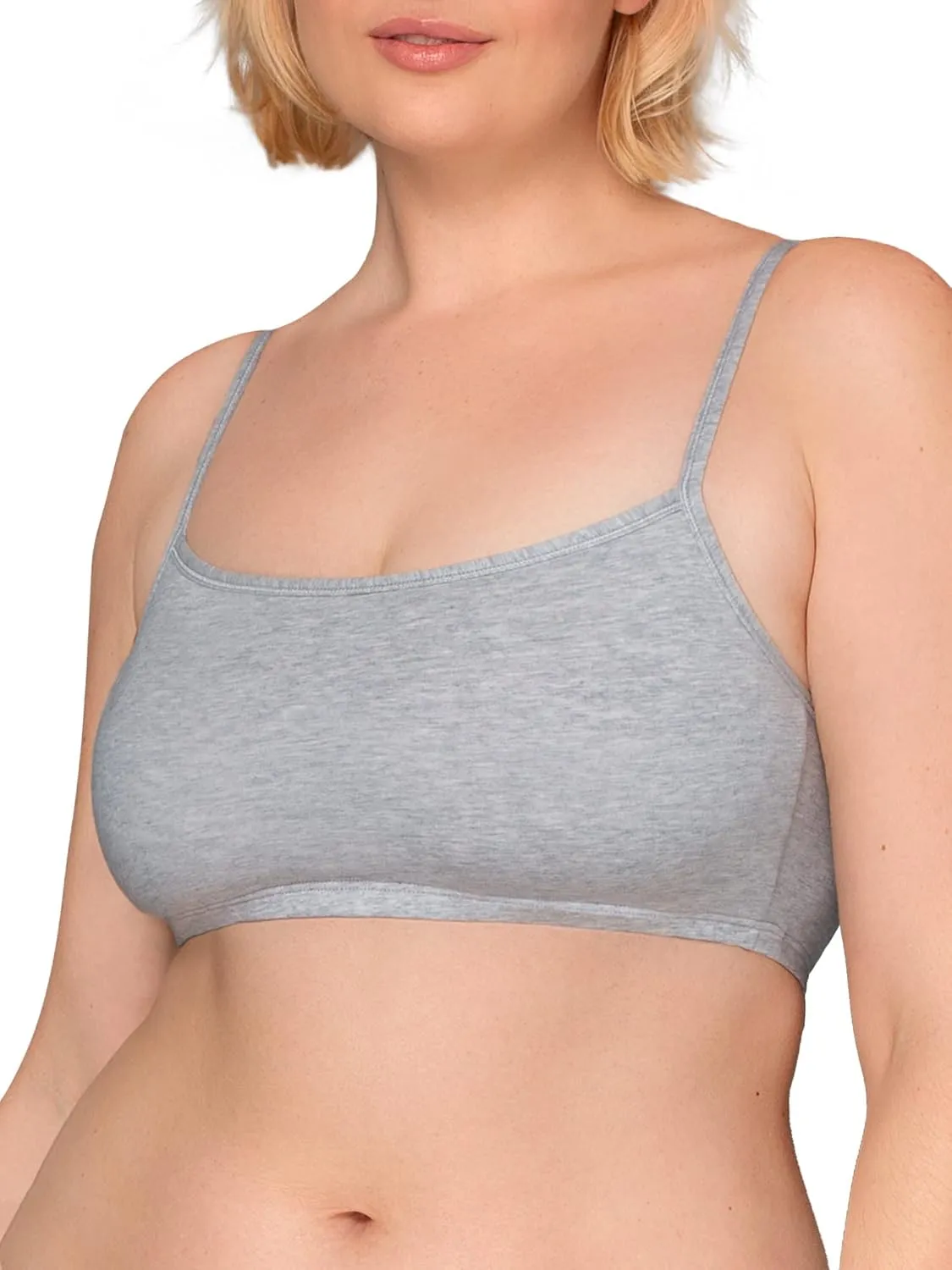 Fruit of the Loom Women's Spaghetti Strap Cotton Sports Bra - All-Day Comfort & Easy Movement