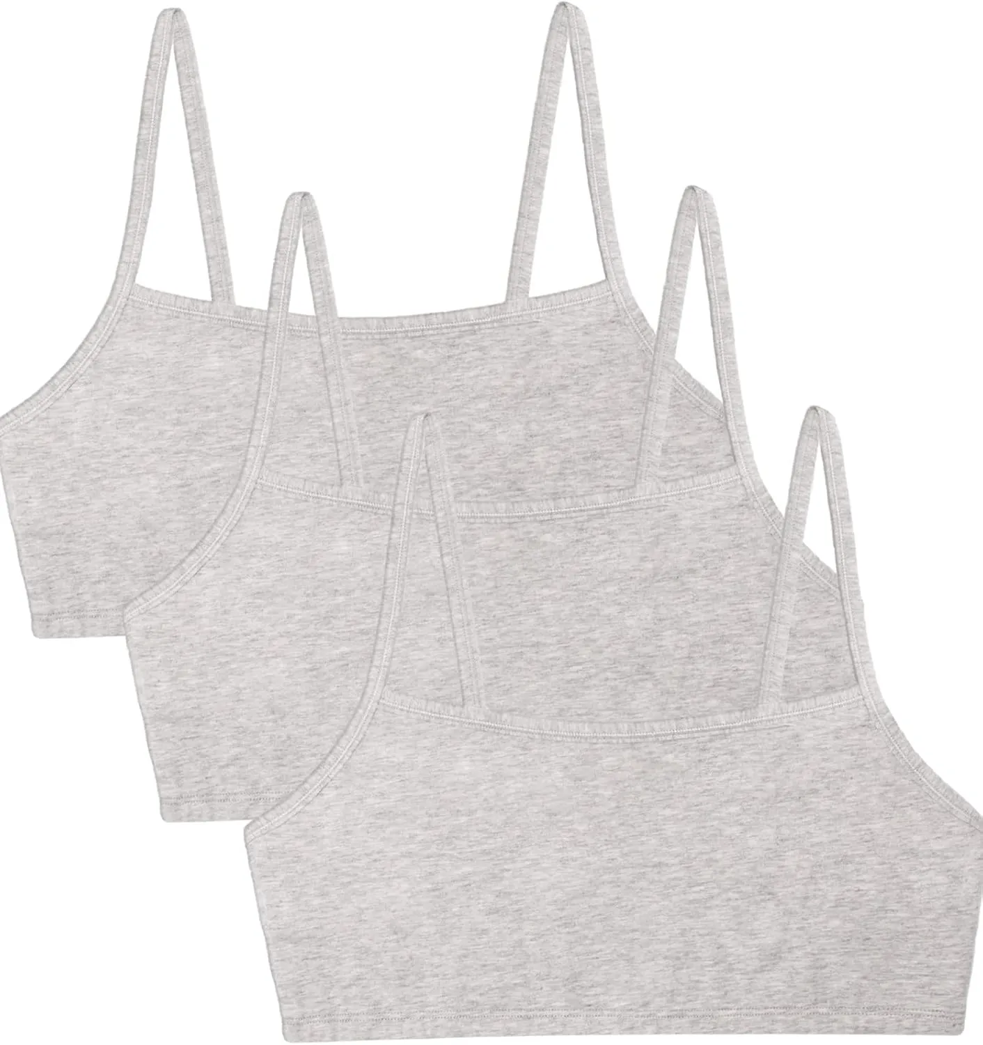 Fruit of the Loom Women's Spaghetti Strap Cotton Sports Bra - All-Day Comfort & Easy Movement
