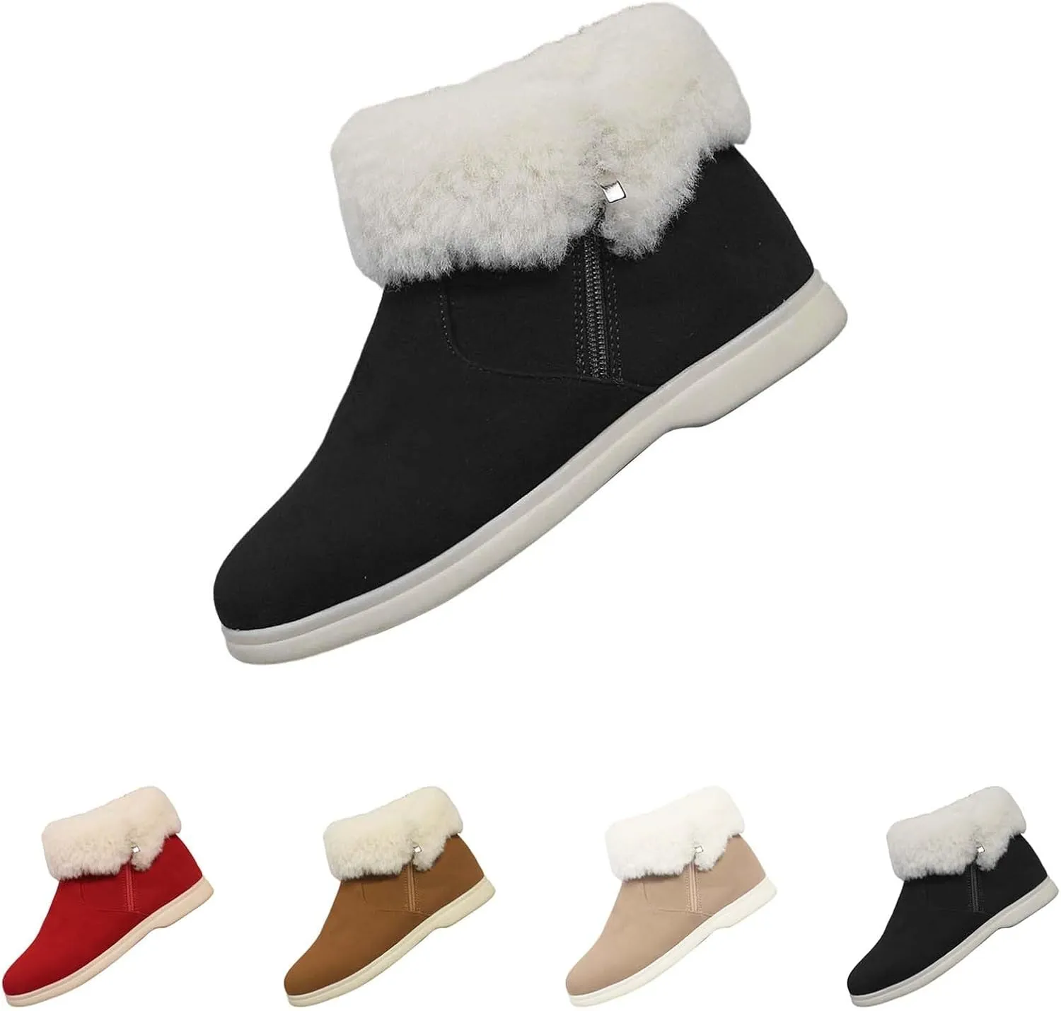Furry Snow Boots for Women Zapatos Para Invierno Mujer Botas De Invierno Womens Duck Boots Winter Boots for Women Fashion Size 12
