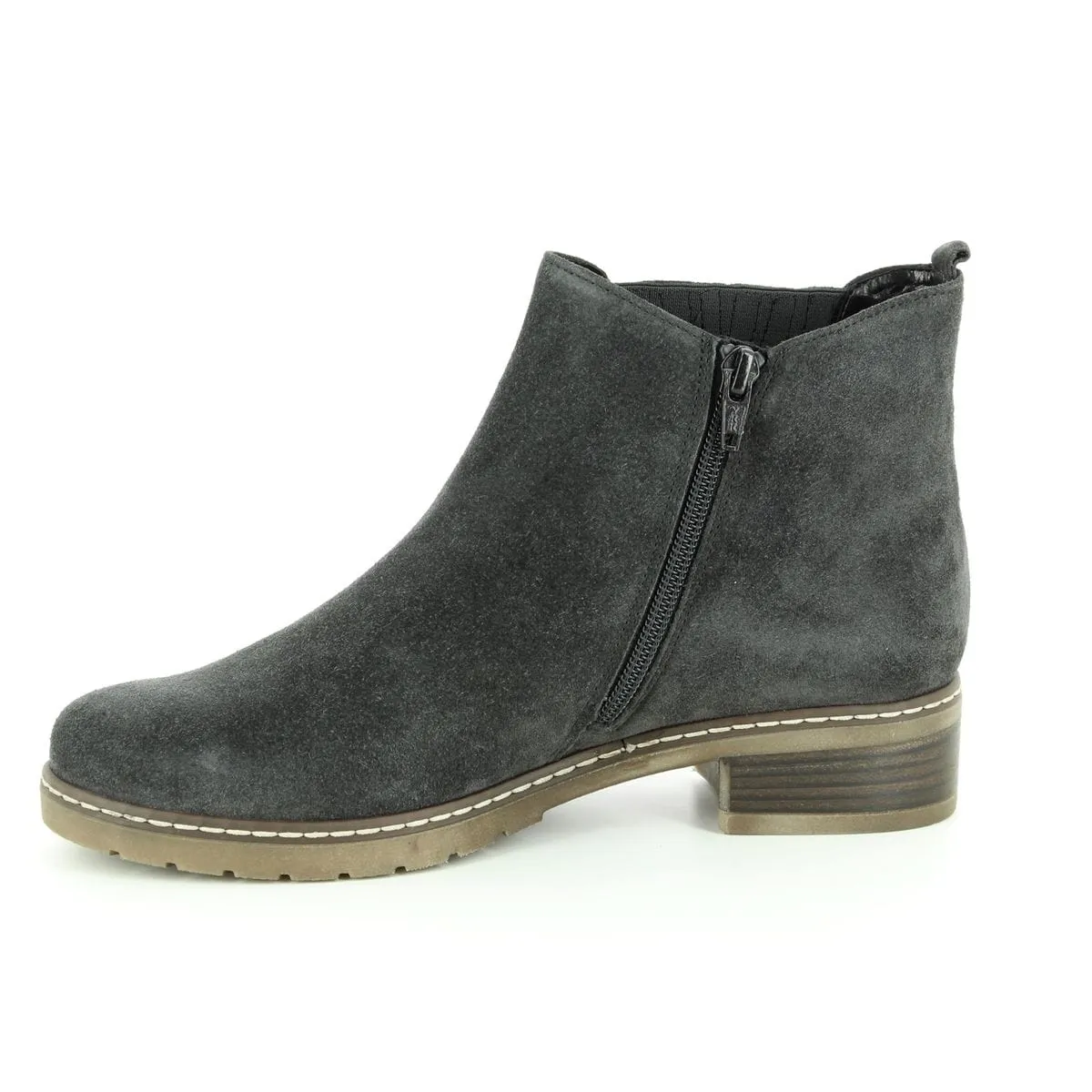 Gabor Women's Dreamvelour Ankle Boots- Dark Grey
