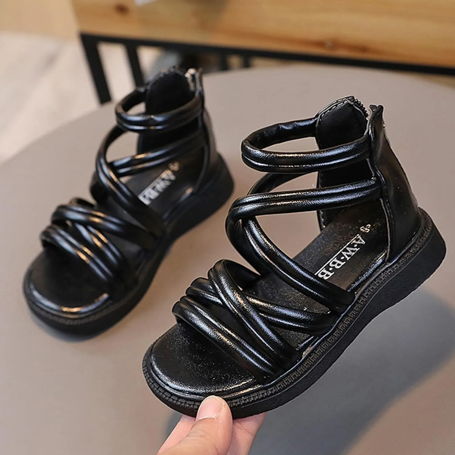 Girls and Toddlers' Jelly Sandal Children Shoes High Top Flat Sandals Sandals Big Children Summer Flower Girl Shoes