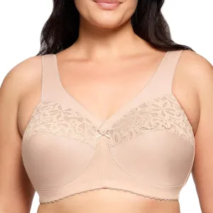 Glamorise Women's Plus Size MagicLift Cotton Support Bra Wirefree #1001