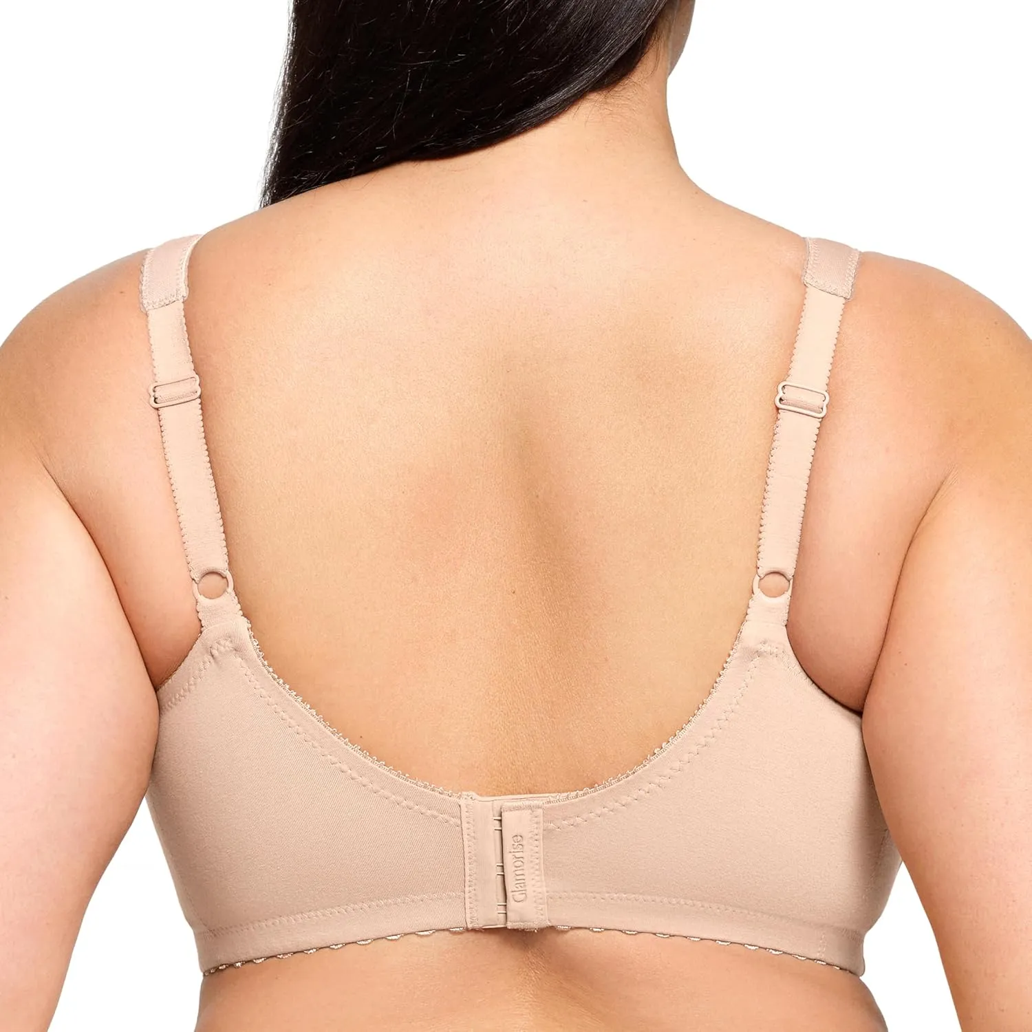 Glamorise Women's Plus Size MagicLift Cotton Support Bra Wirefree #1001