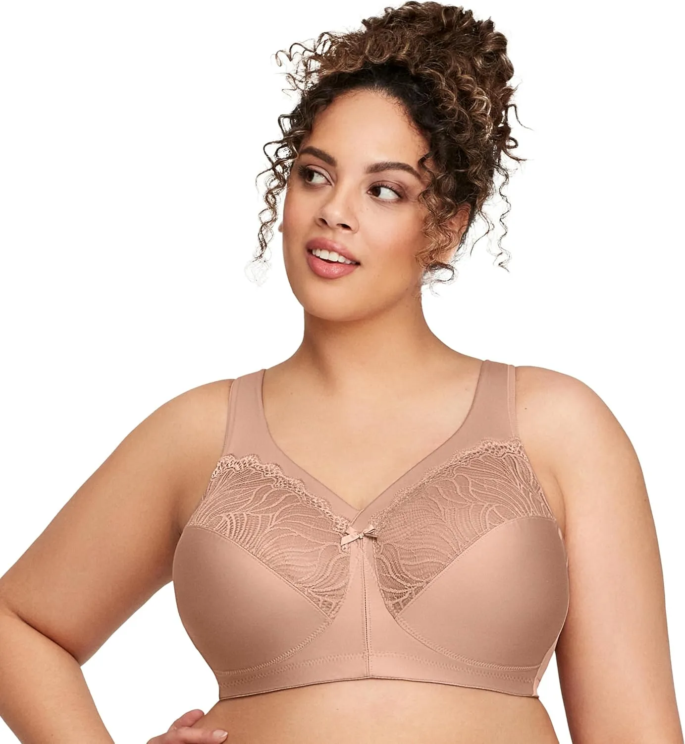 Glamorise Women's Plus Size MagicLift Natural Support Bra Wirefree #1010