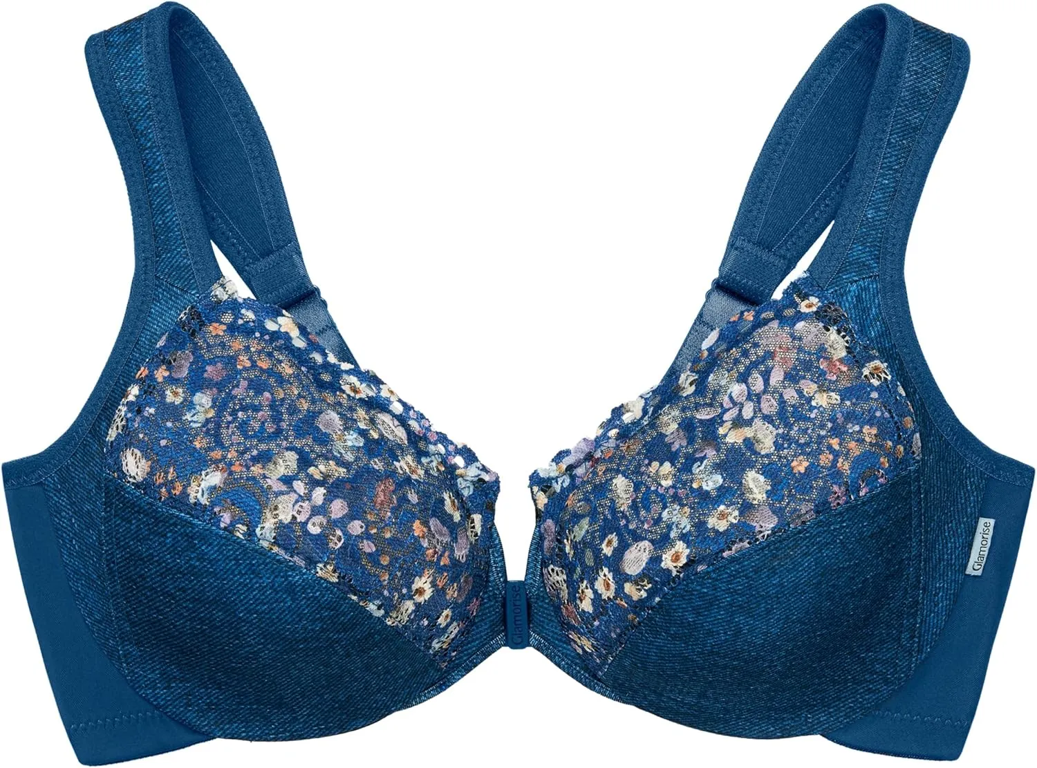 Glamorise Women's Wonderwire Front-Closure Bra Underwire 1245