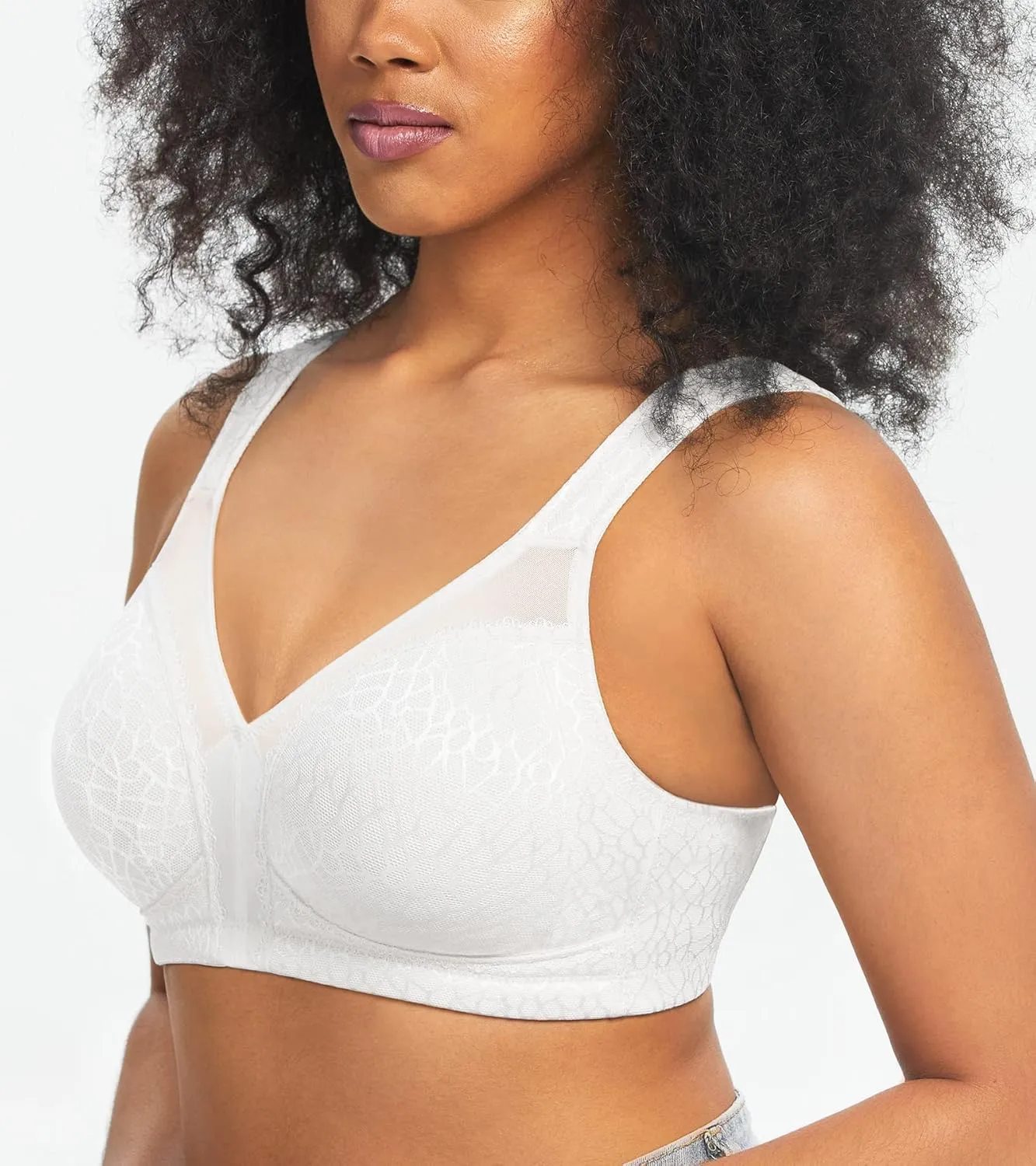 HACI Women's Minimizer Bra Full Coverage Everyday Wirefree Non Padded Plus Size for Large Bust Support Seamless