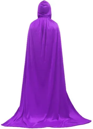 Halloween Purple Cloak Witch Elf Golden Velvet Cloth Demon Costume Masquerade Witch Cloak