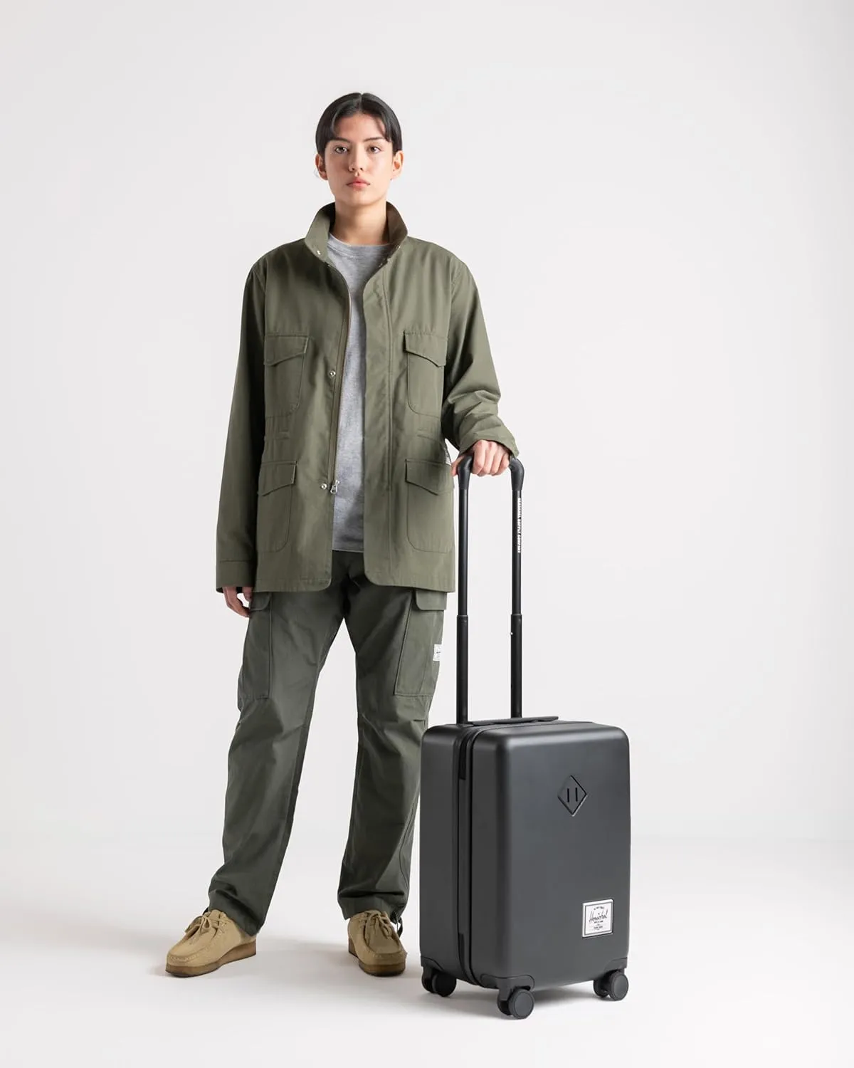 Herschel Supply Co. Heritage Hardshell Luggage, Black, Carry on-19 Inch