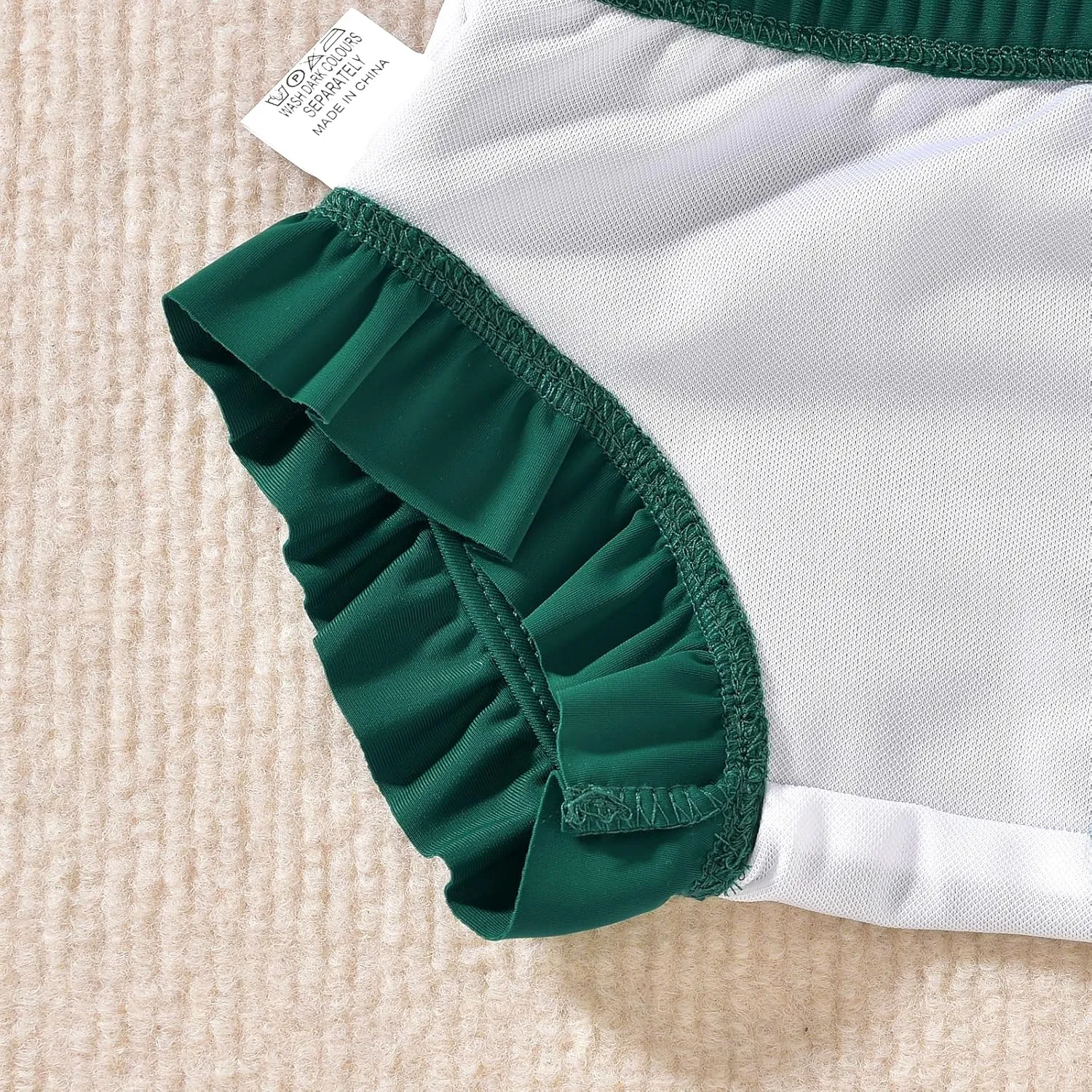 HINTINA Newborn Baby Girl Long Sleeve Swimsuit Bathing Suit with Hat