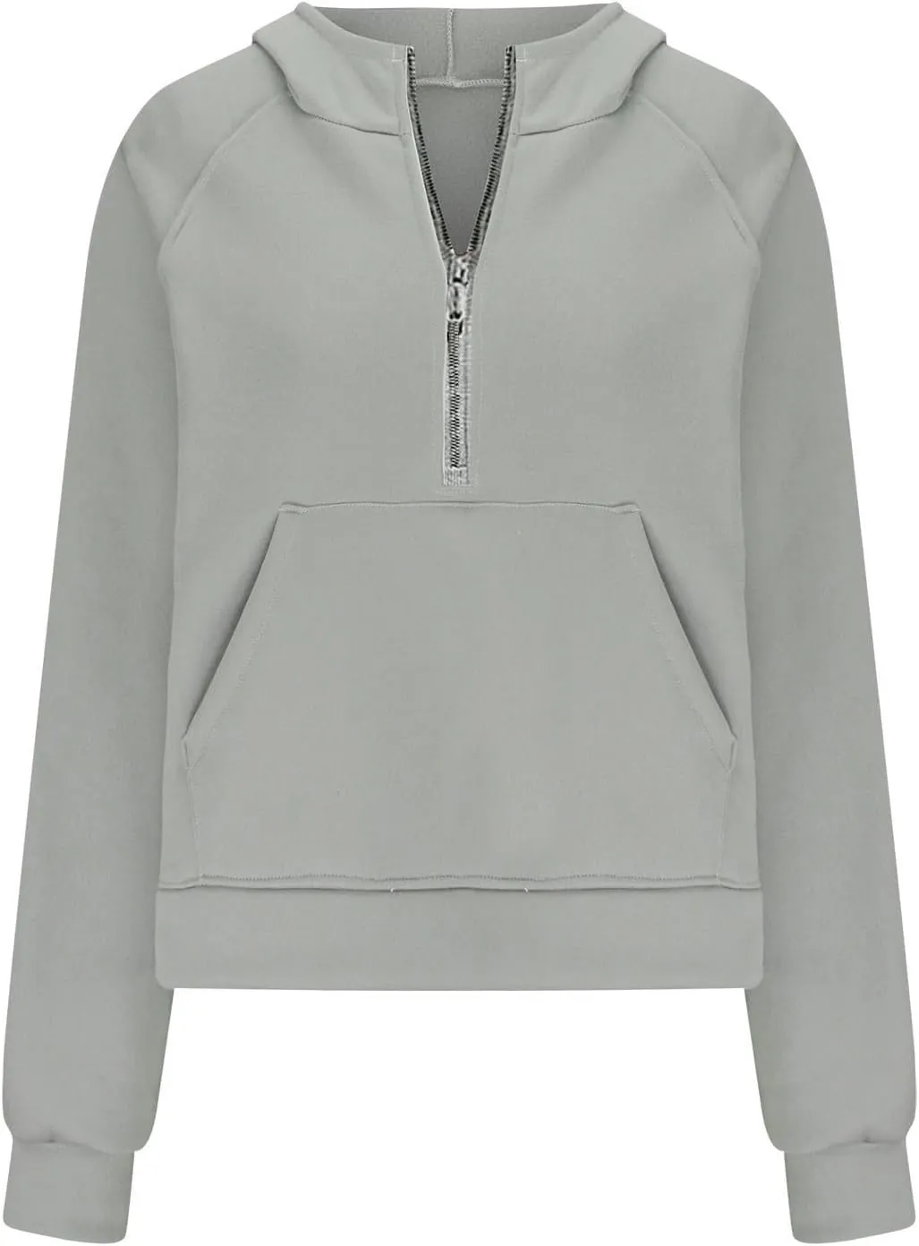 Hoodies for Women Half Zip Long Sleeve Fleece Cropped Sweatshirts Plus Size Loose Casual Fashion Pullover with Pocket