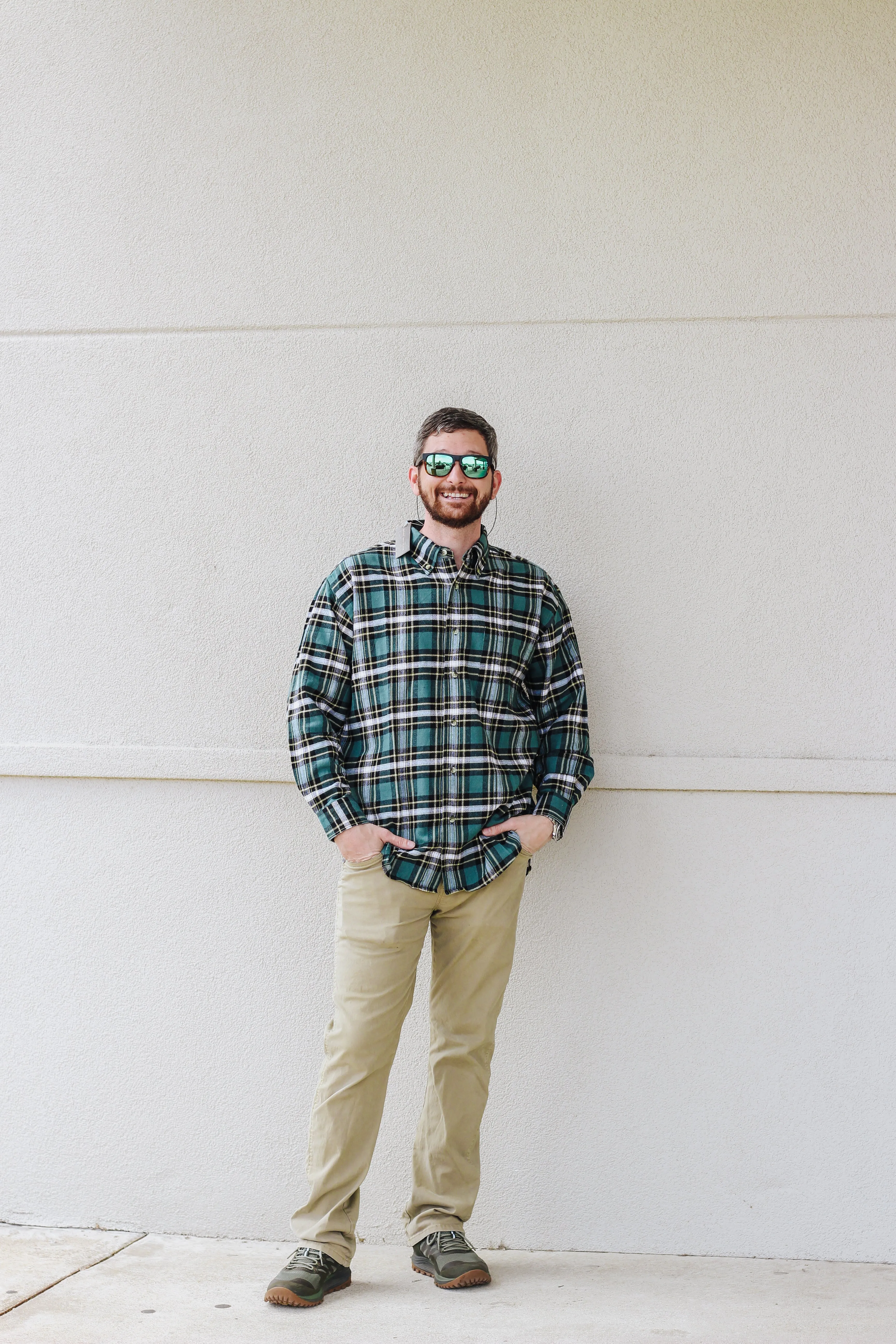 Hunter Green Mens Button Up Shirt