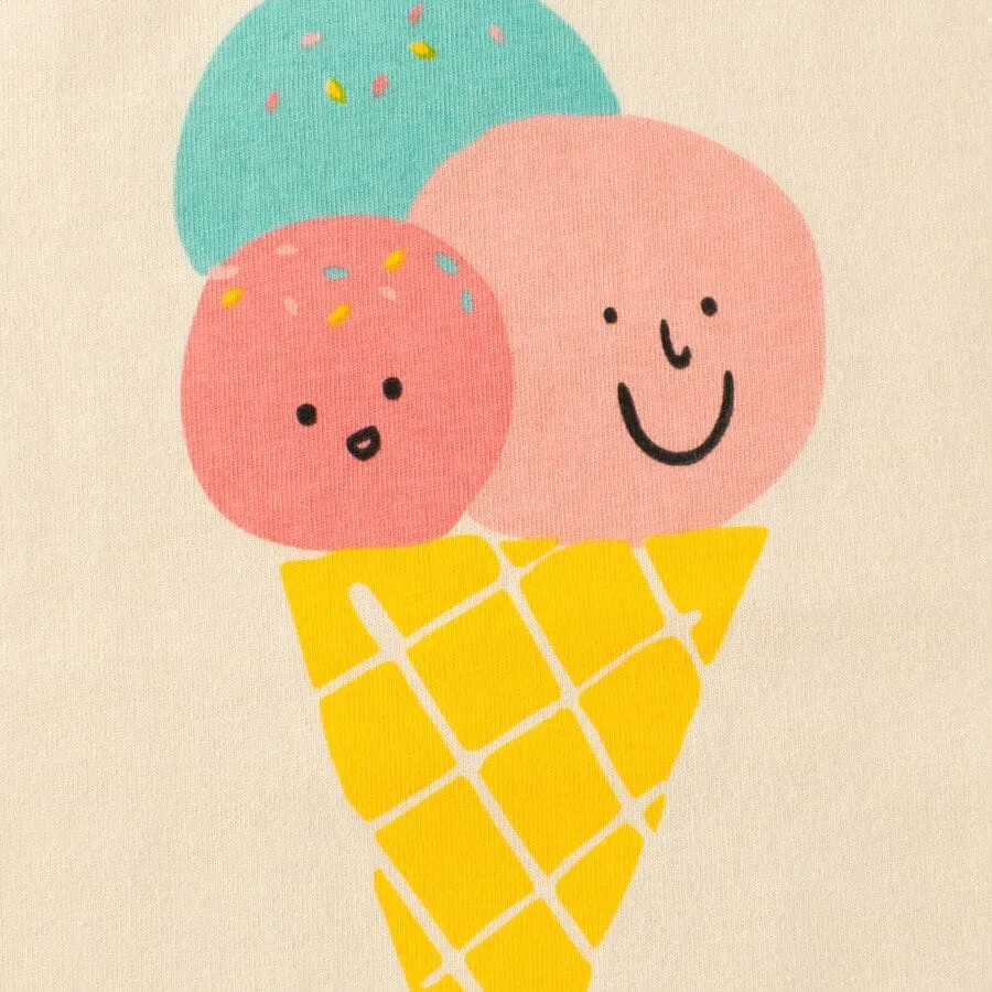 Ice Cream Cone Cartoon Summer Tee