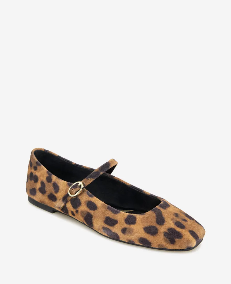 Jasper Leopard Suede Ballet Flat