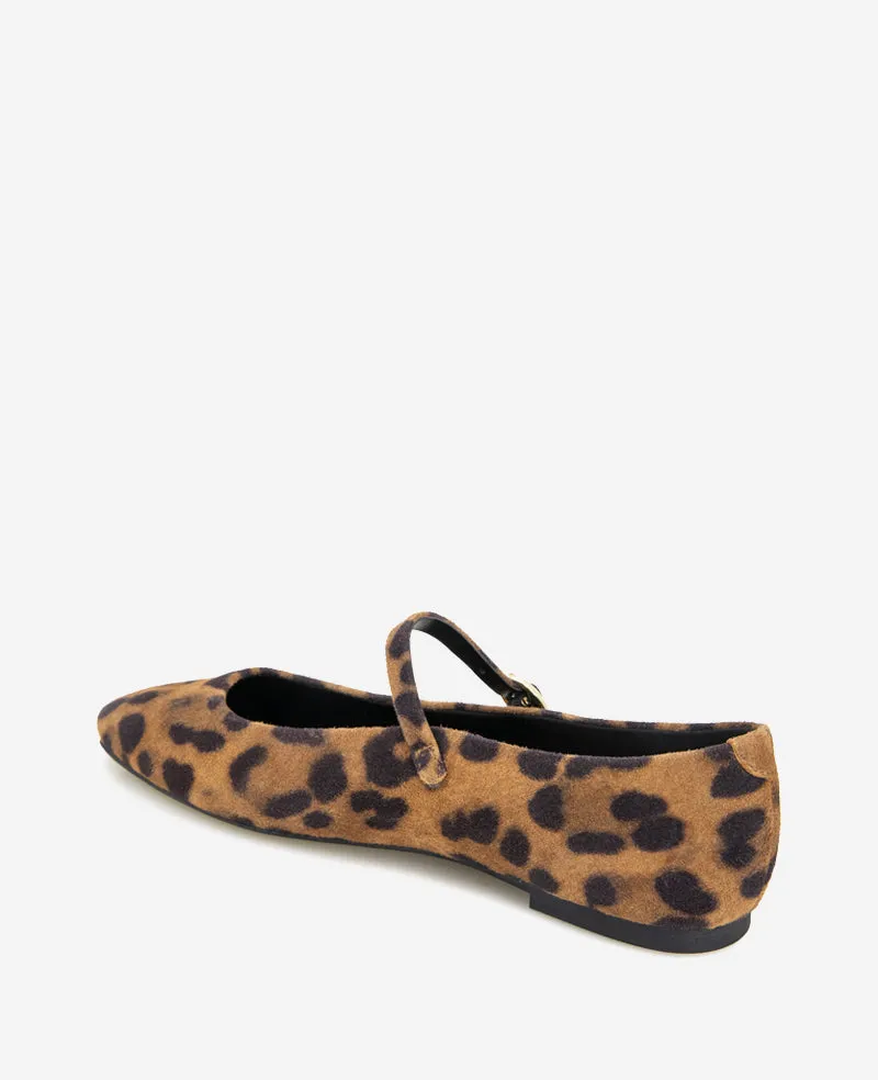 Jasper Leopard Suede Ballet Flat