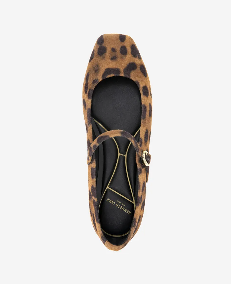 Jasper Leopard Suede Ballet Flat