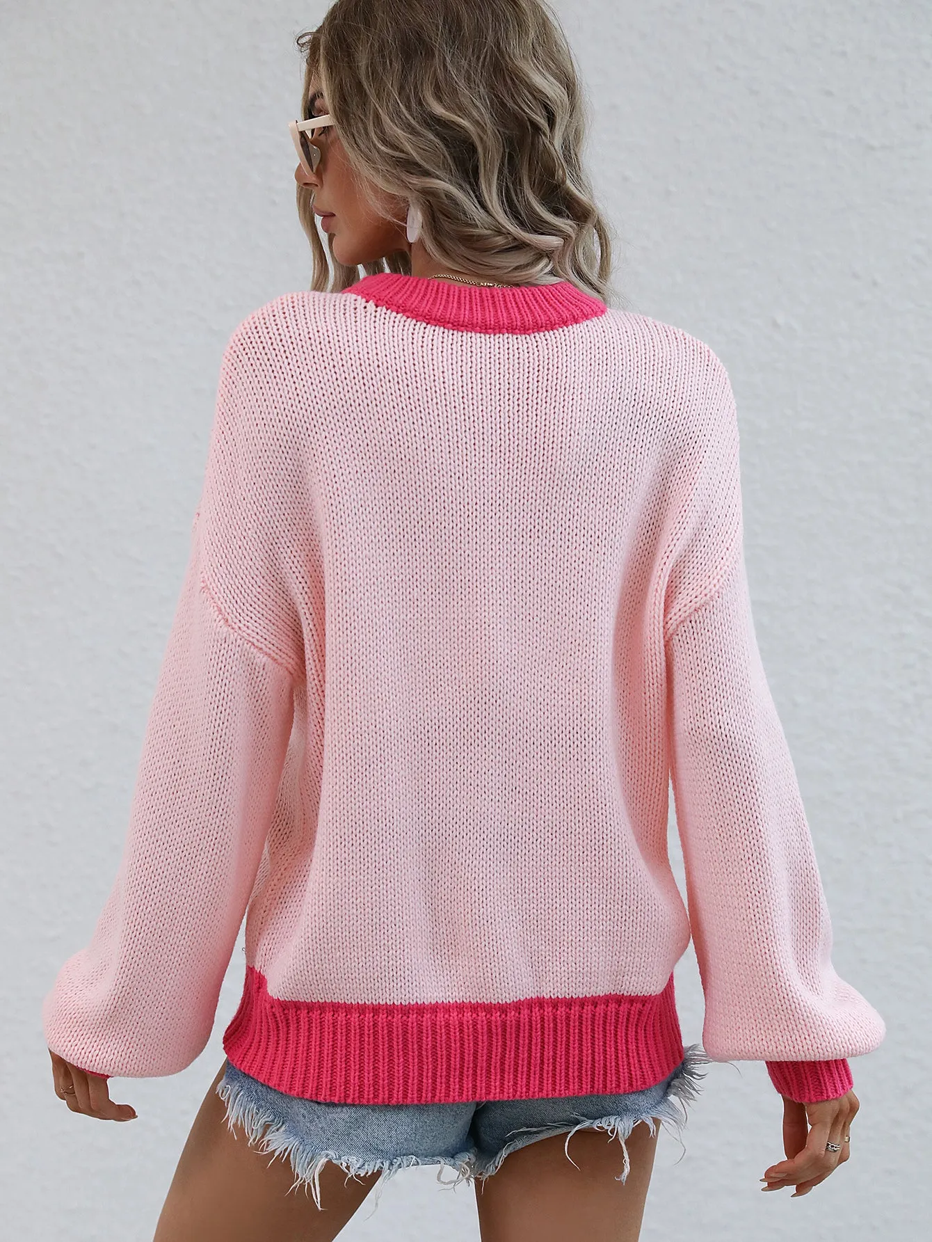 KASMERE KNIT SWEATER - BABY PINK