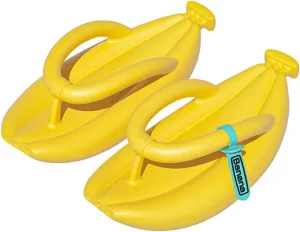 KEYUSHOP Women's Thong Sandal, Beach Pool Flip Flops For Men, Novelty Banana Flip Flops Soft Platform EVA Non-slip Cloud Slipper Unique Couple Slipper for Summer