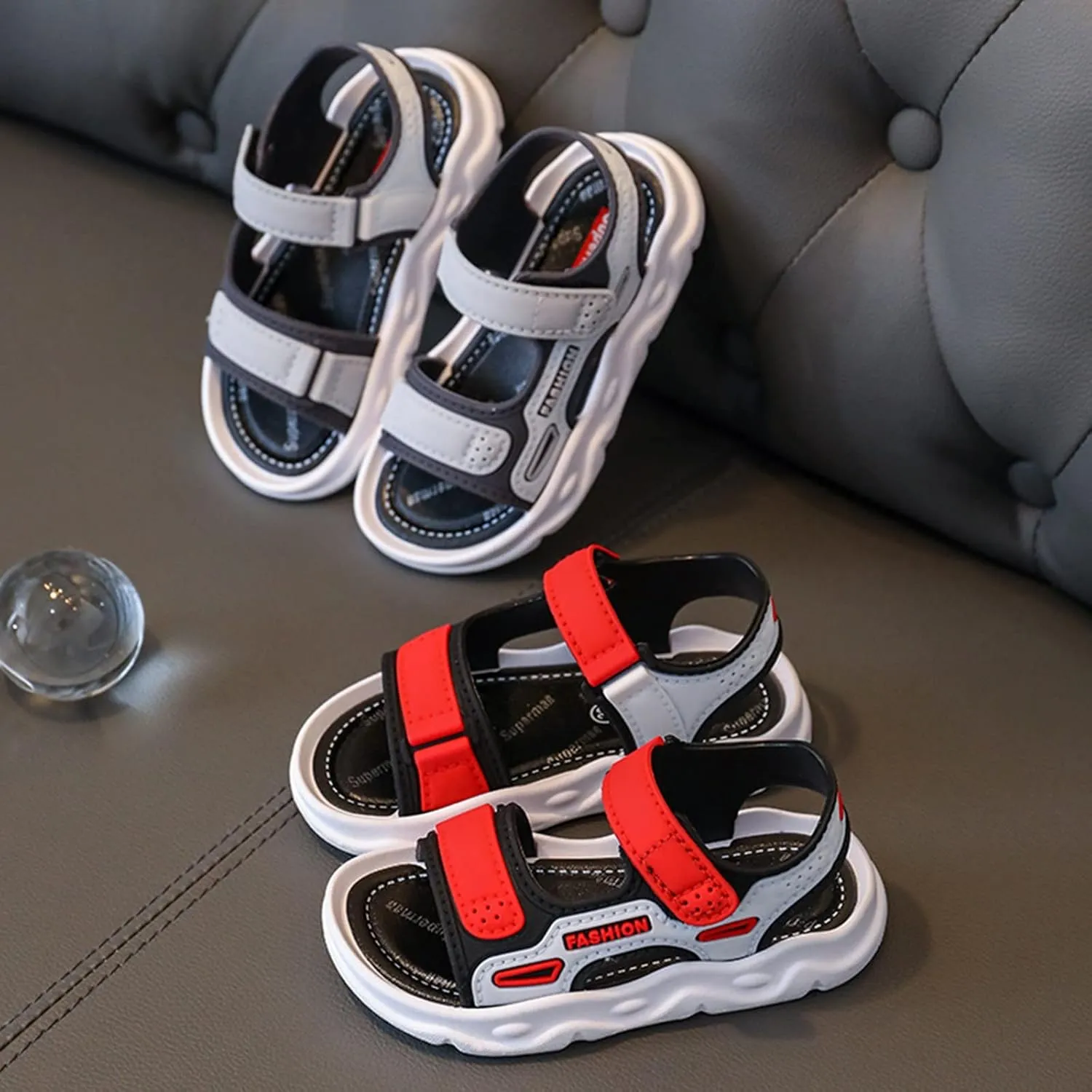 Kids Boy Girl Summer Sandals Open Toe Double Double Strap Outdoor Walking Sport Shoes Slip On Flat Sandal for Kids