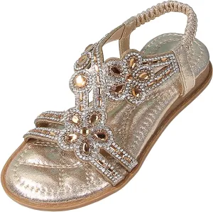 Kids Sandals Boys Girls Slide Girls Glitter Beach Shoes Shoes Flat Summer Glitter Boho Comfortable Sandals With Rhinestones Closed Toe Princess Costume Summer Dress