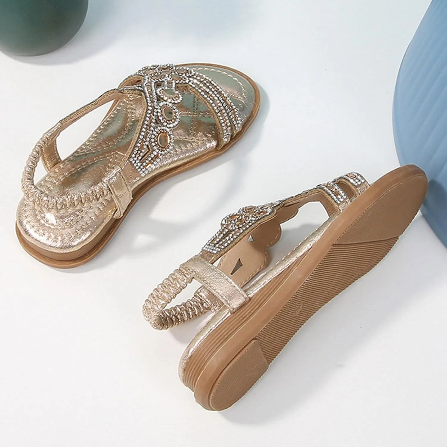 Kids Sandals Boys Girls Slide Girls Glitter Beach Shoes Shoes Flat Summer Glitter Boho Comfortable Sandals With Rhinestones Closed Toe Princess Costume Summer Dress