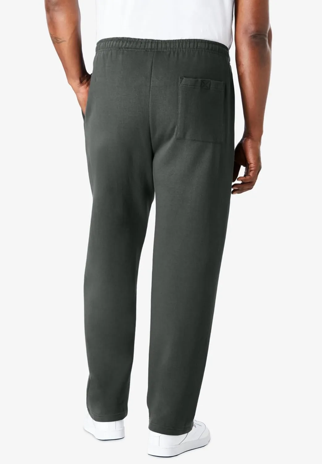 KingSize Men's Big & Tall Fleece Open-Bottom Sweatpants