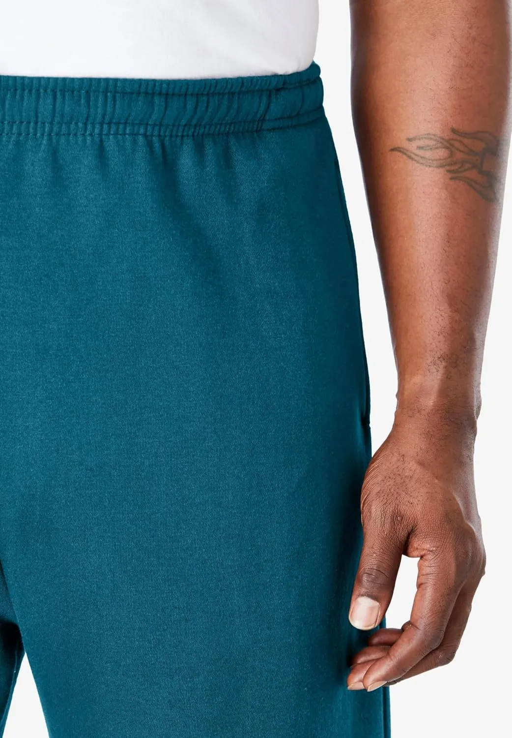 KingSize Men's Big & Tall Fleece Open-Bottom Sweatpants